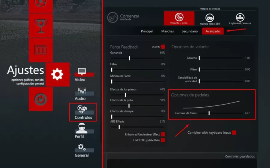Ajustar gamma de freno en Assetto Corsa