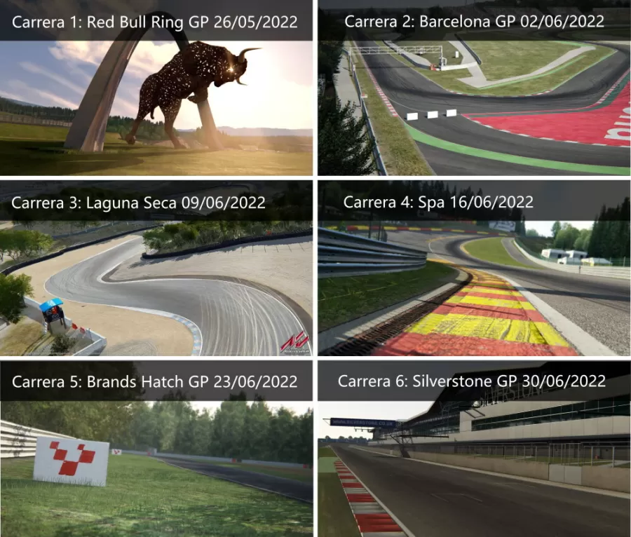Calendario de la copa mazda mx5 virtual racing girona
