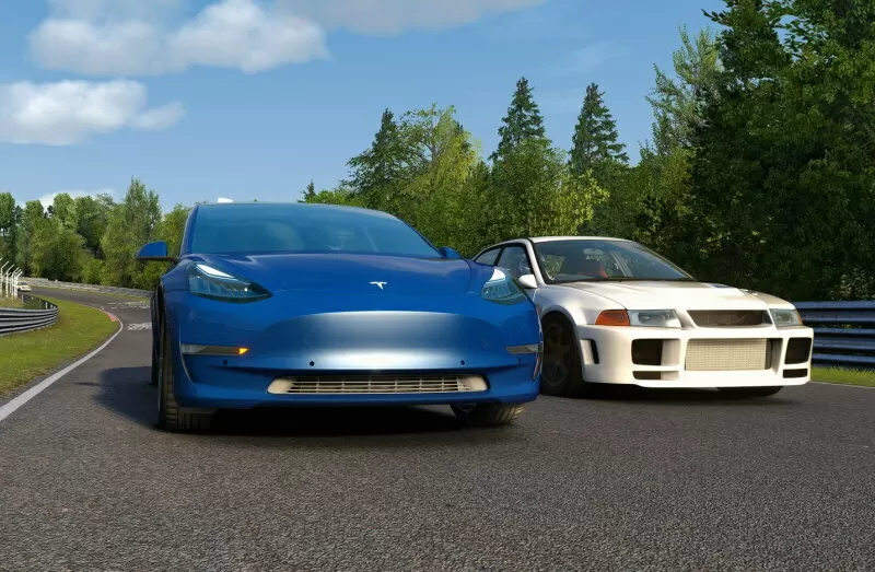 Tesla Model 3 Performance en Assetto Corsa PC