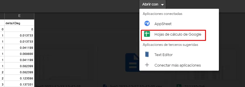 Abrir Hojas de Cálculo de Google