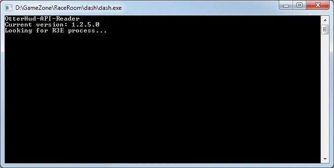 Interfaz de prueba dash.exe sin juego en ejecución