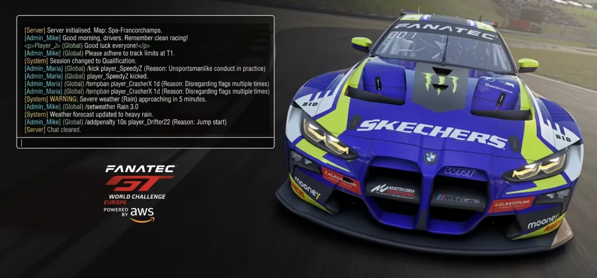 Guía de Comandos de Administrador para Servidores de Assetto Corsa Competizione